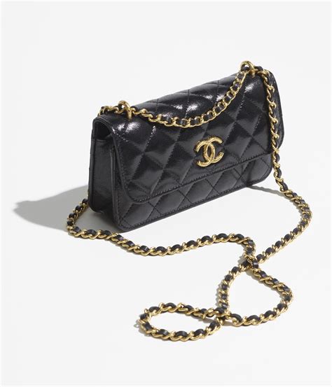 chanel phone holder with chain 2021|chanel flap phone holder.